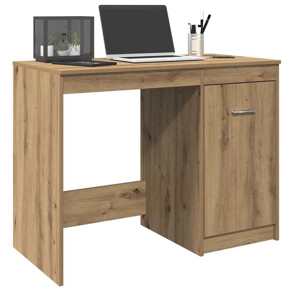 vidaXL Bureau chêne artisanal 100x50x76 cm bois d'ingénierie