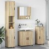 vidaXL Ensemble de mobilier de salle de bain 4 pcs Ch&ecirc;ne Sonoma