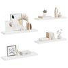 vidaXL &Eacute;tag&egrave;res murales flottantes 4 pcs blanc 90x23,5x3,8 cm MDF