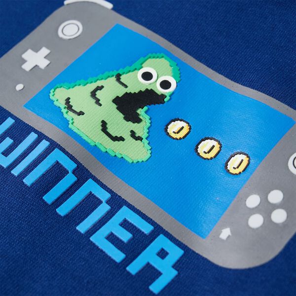 Sweatshirt à capuche pour enfant bleu foncé 116