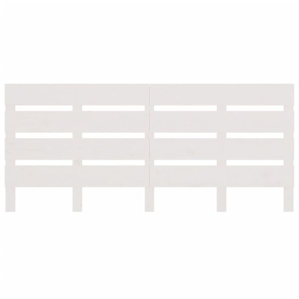 vidaXL T&ecirc;te de lit Blanc 160x3x80 cm Bois massif de pin