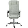vidaXL Fauteuil de massage inclinable de bureau Gris clair Velours