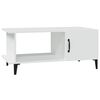 vidaXL Table basse Blanc 90x50x40 cm Bois d'ing&eacute;nierie