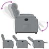 vidaXL Fauteuil inclinable &eacute;lectrique gris clair tissu