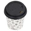 vidaXL Tasses &agrave; caf&eacute; en papier et couvercles 200 ml 100 pcs Blanc/noir