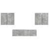 vidaXL Ensemble de meuble TV 6 pcs Gris béton Bois d'ingénierie