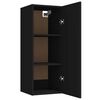 vidaXL Armoire murale suspendue Noir 34,5x34x90 cm Bois d'ingénierie