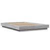 vidaXL Cadre de lit sans matelas sonoma gris 135x190 cm