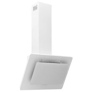 vidaXL Hotte murale 60 cm Acier inoxydable et verre tremp&eacute; Blanc
