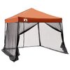 vidaXL Ensemble de Tentes de Camping avec toit 2 pcs Gris et orange