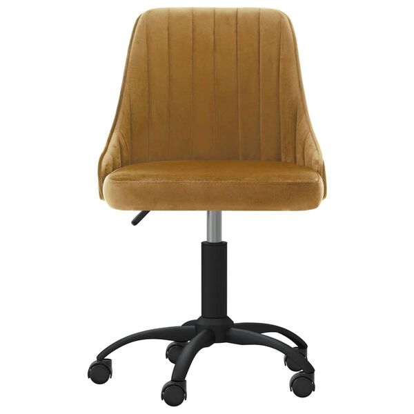 vidaXL Chaise pivotante de bureau Marron Velours