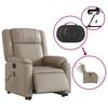 vidaXL Fauteuil inclinable de massage électrique cappuccino similicuir