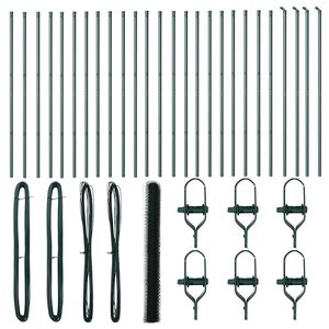 vidaXL Poteau de cl&ocirc;ture. Vert