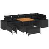vidaXL Ensemble de canap&eacute; de jardin 9 pc Noir polyrotin