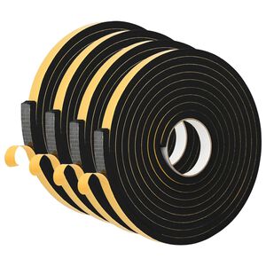 vidaXL Ruban adh&eacute;sif en mousse 4 pc Noir 20mm x 5m Mousse CR