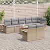 vidaXL Ensemble de canap&eacute; de jardin 9 pcs Beige et Gris clair