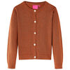 vidaXL Cardigan pour enfants tricot&eacute; cognac 140