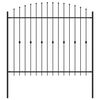 vidaXL Cl&ocirc;ture &agrave; Pointe Noir 200 x 200 cm Acier enduit de poudre