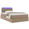 vidaXL Lit avec rangement et LED avec matelas Cappuccino 120 x 190 cm