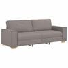 vidaXL Canap&eacute; 3 pcs Taupe 220 x 80 x 84 cm Tissu en lin m&eacute;lang&eacute;