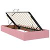 vidaXL Lit avec rangement et LED avec matelas Rose 90 x 190 cm Velours