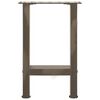vidaXL Pieds de table basse en acier naturel 2 pièces 28 x (42-43) cm Acier