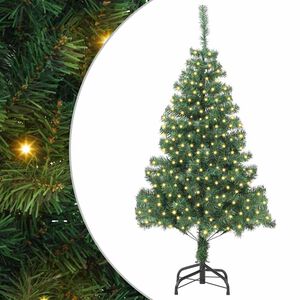 vidaXL Sapin de No&euml;l avec 300 LED avec support Vert 180 cm PVC
