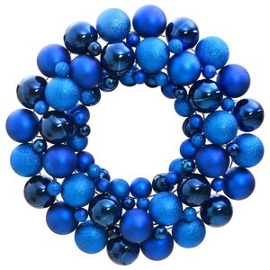 vidaXL Couronne de No&euml;l bleu 45 cm polystyr&egrave;ne