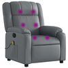 vidaXL Fauteuil de massage inclinable gris similicuir