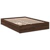 vidaXL Cadre de lit avec tiroirs sans matelas ch&ecirc;ne marron 120x190 cm