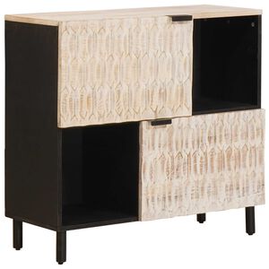 vidaXL Buffet Finition Lavage Blanc 80 x 33 x 75 cm