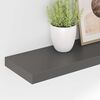 vidaXL &Eacute;tag&egrave;re murale flottante Gris brillant 80x23,5x3,8 cm MDF