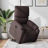 vidaXL Fauteuil inclinable de massage &eacute;lectrique Marron fonc&eacute; Tissu