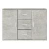 vidaXL Buffet Gris béton 91x29,5x65 cm Bois d'ingénierie