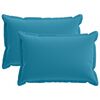 vidaXL Housse de coussin 2 pc HOUTEN Bleu clair 50 x 75 cm Polyester