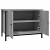 vidaXL Meuble TV avec portes sonoma gris 60x35x45 cm bois d'ing&eacute;nierie