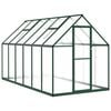 vidaXL Serre avec cadre de base vert 334x169x195 cm aluminium