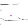 vidaXL Auvent R&eacute;tractable Noir 350 x 250 cm Polyester et Aluminium