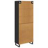 vidaXL Haut Armoire avec tiroir 2 pcs Ch&ecirc;ne noir 69,5 x 34 x 180 cm