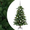 vidaXL Arbre de No&euml;l Artificiel avec Boule 120 cm 150 LED Blanc chaud