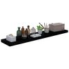 vidaXL Étagère murale flottante 2 pcs Noir brillant 120x23,5x3,8cm MDF