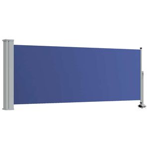 vidaXL Auvent lat&eacute;ral r&eacute;tractable de patio 100x300 cm Bleu