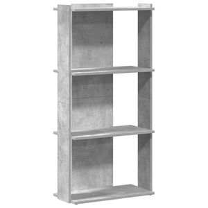 vidaXL Biblioth&egrave;que &agrave; 3 niveaux gris b&eacute;ton 60x30x120cm bois ing&eacute;nierie