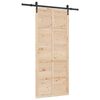 vidaXL Porte coulissante Naturel 80 x 208 cm Bois de pin massif