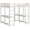 vidaXL Lit superposé et bureau et échelle 160x200cm bois de pin massif