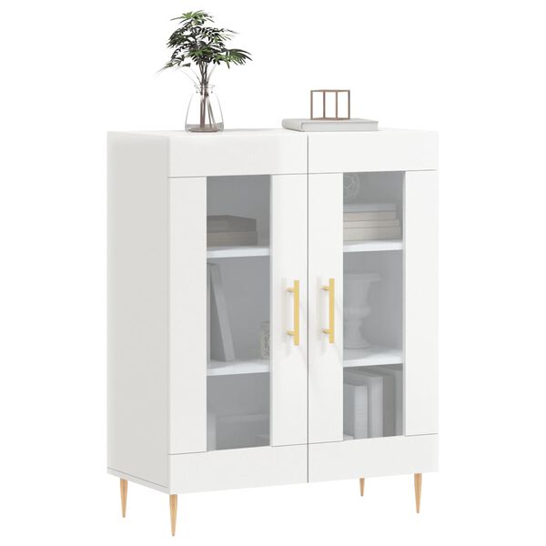 vidaXL Buffet Blanc brillant 69,5x34x90 cm Bois d'ingénierie