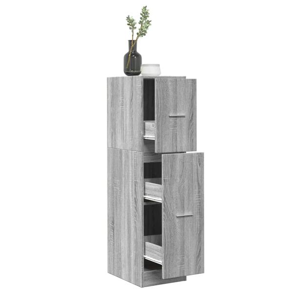 vidaXL Armoire apothicaire sonoma gris 30x41x118 cm bois d'ing&eacute;nierie