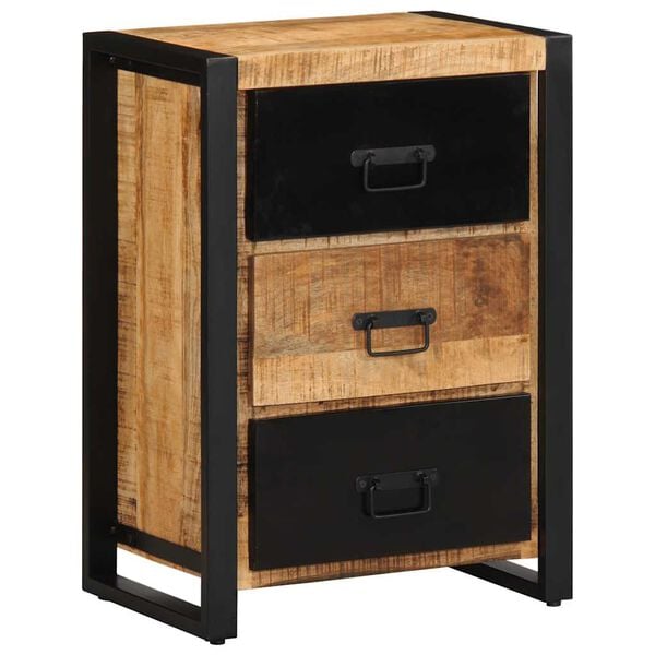 vidaXL Armoire à tiroir 50x35x70 cm bois de manguier massif brut