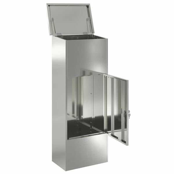 vidaXL Bo&icirc;te de d&eacute;p&ocirc;t de colis avec stockage Noir 44,5 x 29 x 110,5 cm