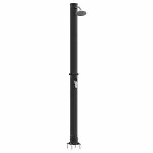 vidaXL Douche solaire extérieure Noir 217 cm PVC et aluminium